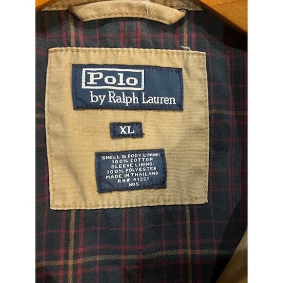 VTG NWT Polo Ralph Lauren Jacket Mens Brown Olive Pony Full Zip 90s Y2K XL - Picture 4 of 8